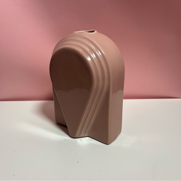 Vintage retro 80s art deco pink funky vase - Picture 4 of 6